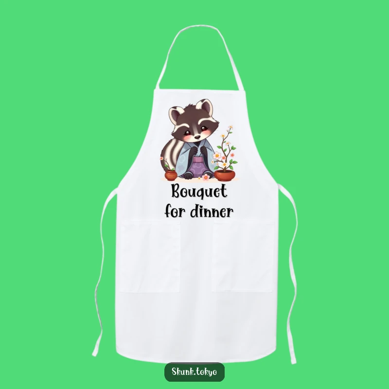Funny Skunk Ikebana Apron: Chef's Kimono Flower Arranger, Practical Funny Gift