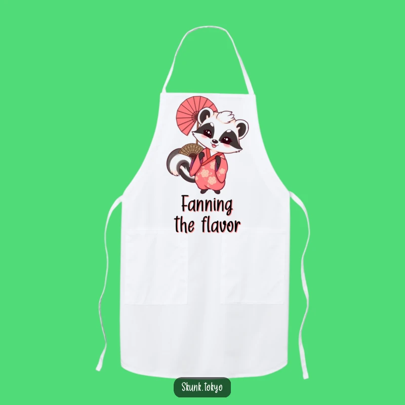 Funny Skunk Fan Dancer Apron: Hilarious Kitchen Wear for Festive Cooks & Hosts