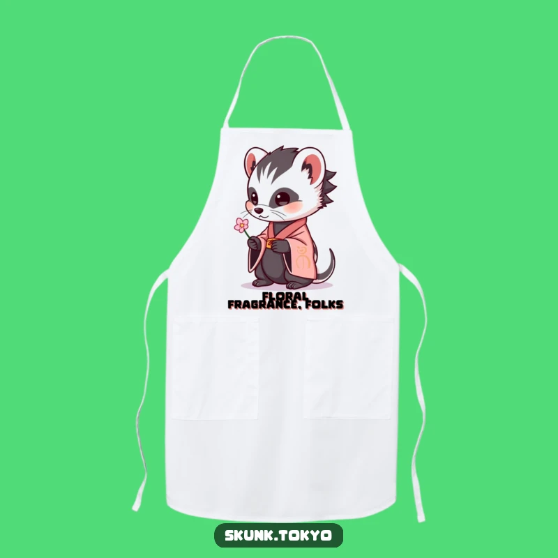 Funny Skunk Kimono Apron: Cook with Charm and a Hint of Humor