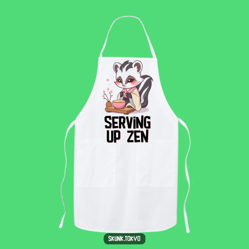 Funny Kawaii Skunk Apron: Tea Ceremony Host Style, Humorous Gift