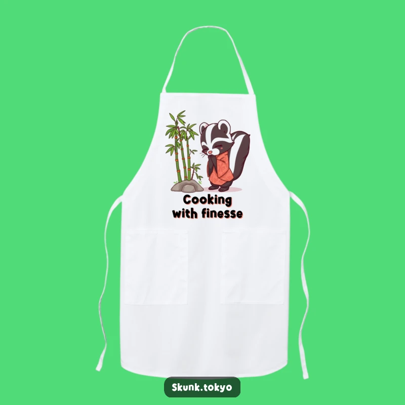 Funny Skunk Kimono Apron: Chef's Bowing Zen Master Kitchen Wear, Practical Funny Gift