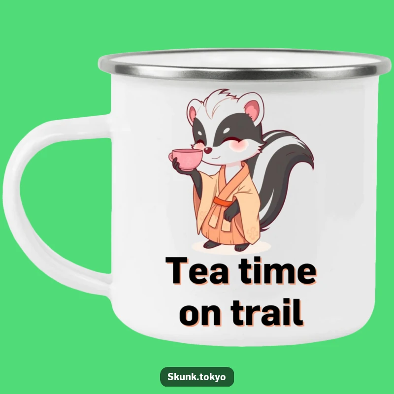 Funny Skunk Tea Balance Mug: Durable & Hilarious Campfire Companion for Elegant Campers