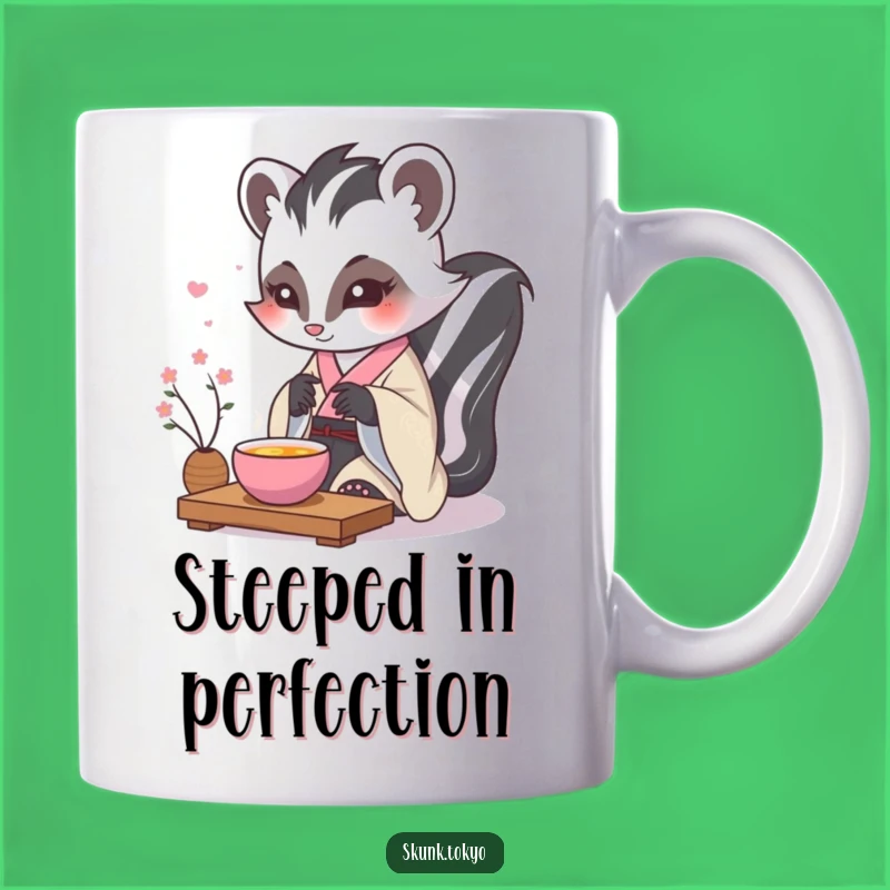 Funny Kawaii Skunk Mug: Tea Ceremony Master, Perfect Humorous Gift