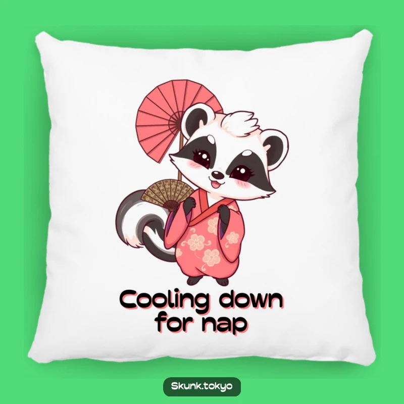 Funny Skunk Fan Dancer Pillow: Soft & Hilarious Accent for Festive, Cozy Spaces