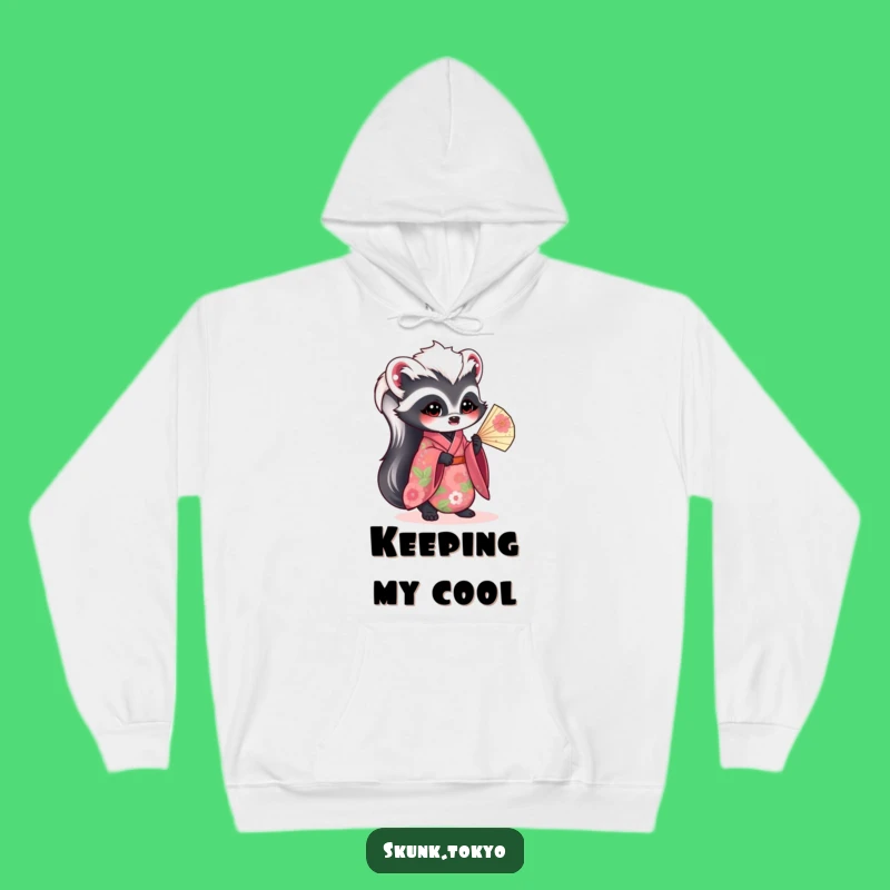 Funny Kawaii Skunk Hoodie: Cozy Floral Kimono Comfort, Stylish Humorous Gift