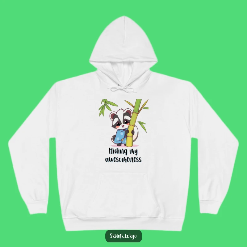 Funny Kawaii Skunk Hoodie: Cozy Peek-a-boo Fun, Blue Kimono Comfort