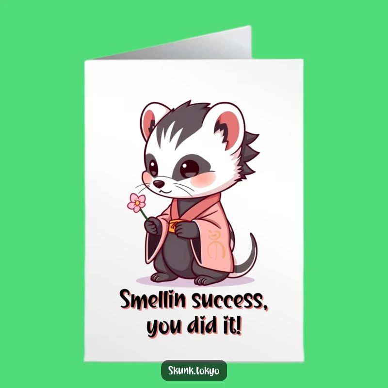 Free Printable Skunk Kimono Congrats Card Funny Downloadable Gift