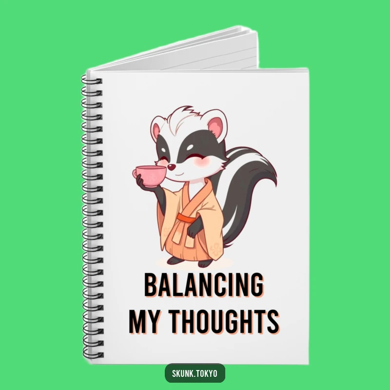 Funny Skunk Tea Balance Notebook: Hilarious Journal for Elegant Ideas & Balanced Notes