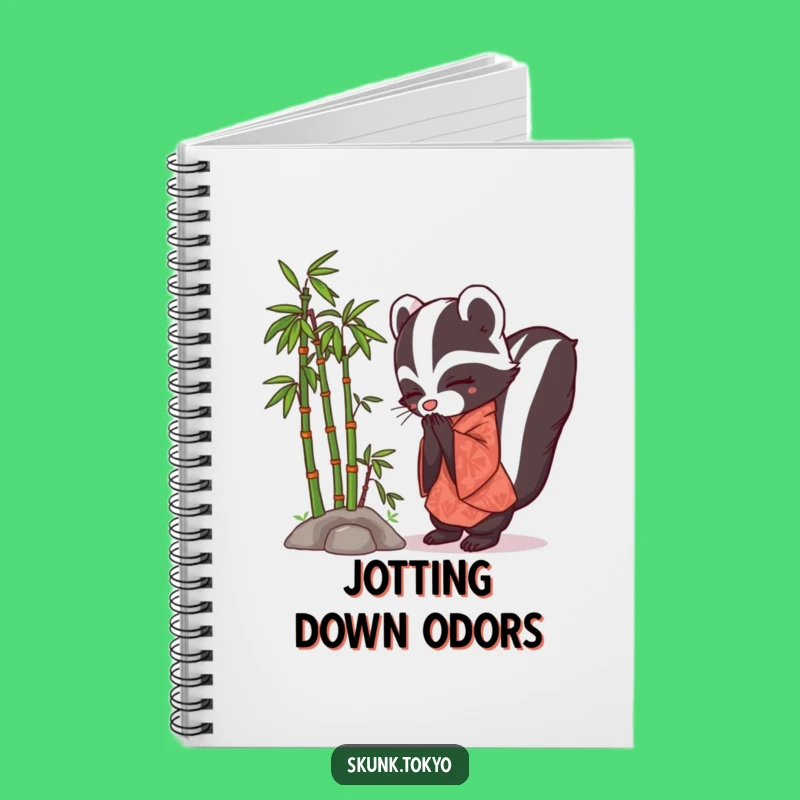 Funny Skunk Kimono Notebook: Journal Your Thoughts, Polite Bowing Zen Master, Funny Gift