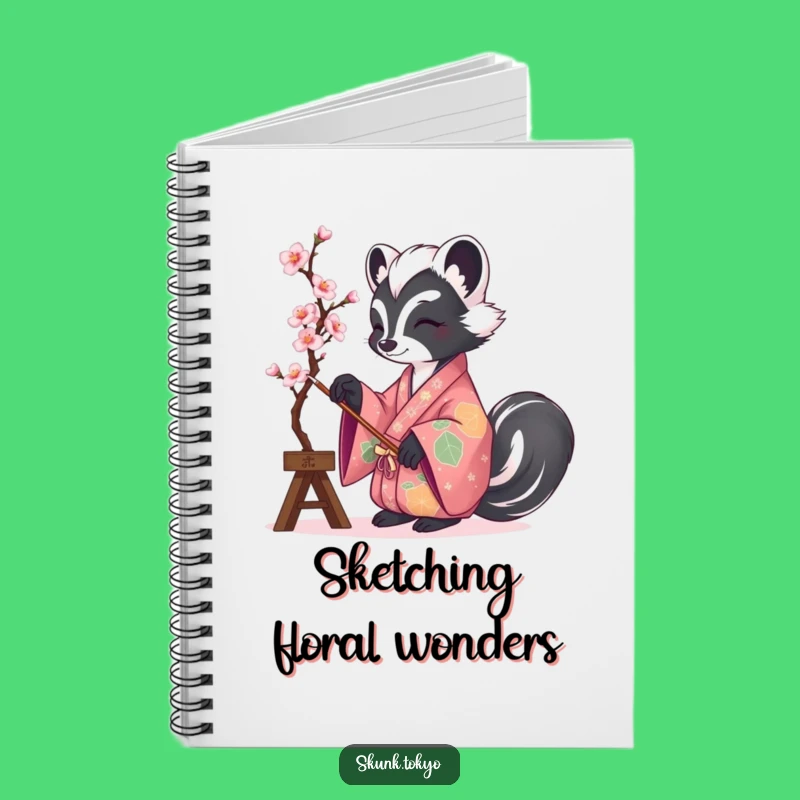 Funny Skunk Kimono Painter Notebook: Hilarious Journal for Creative Ideas & Artistic Notes