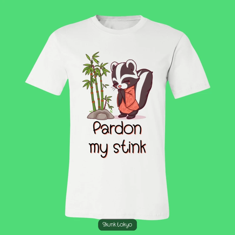 Funny Skunk Kimono T-Shirt: Polite Bowing Zen Master Tee, Perfect Humorous Gift