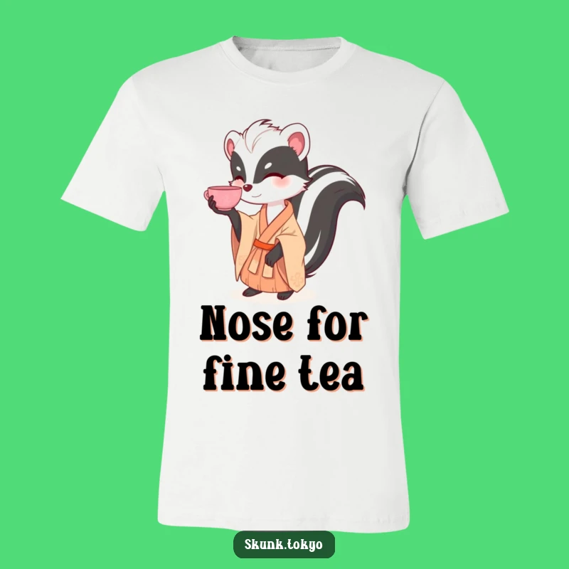 Funny Skunk Tea Balance T-Shirt: Graceful & Hilarious Kimono Tee Gift